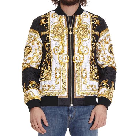 versace jacke collection jacket coat double head logo|versace jackets for men.